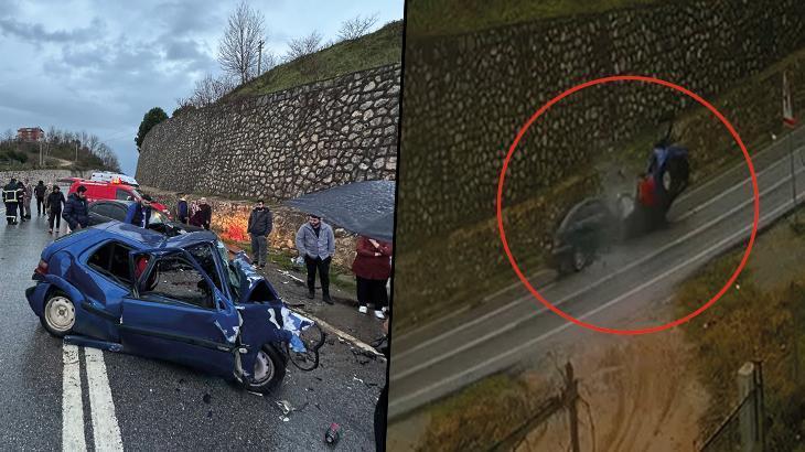 Düzce’de İki otomobil kafa kafaya çarpıştı: 1 ölü, 2 yaralı