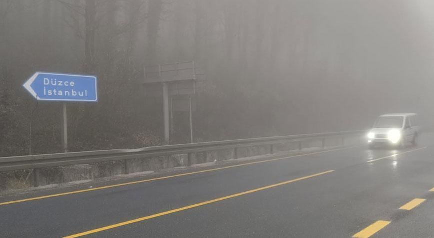 Bolu Dağı’nda sis etkili oldu! Görüş mesafesi 40 metreye düştü
