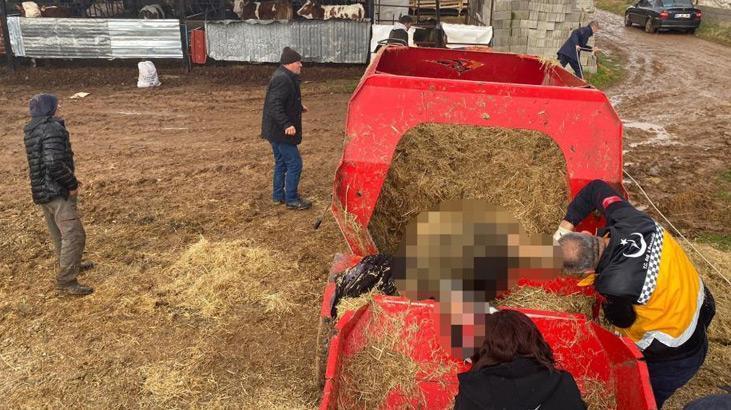 27 yaşındaki genç yem karma makinesinin içine düşerek öldü