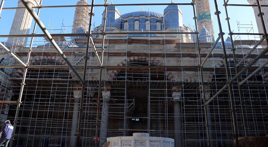 Restorasyondaki Selimiye Camisi’nde son durum