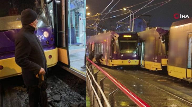 Güngören’de tramvaylar çarpıştı, kazadan yaralanan olmadı
