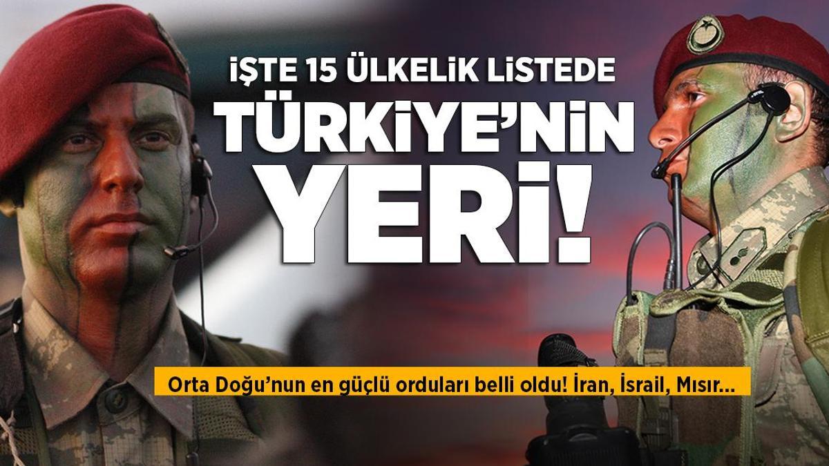 Orta Doğu’nun en güçlü orduları belli oldu: İran, İsrail, Mısır… İşte Türkiye’nin listedeki yeri