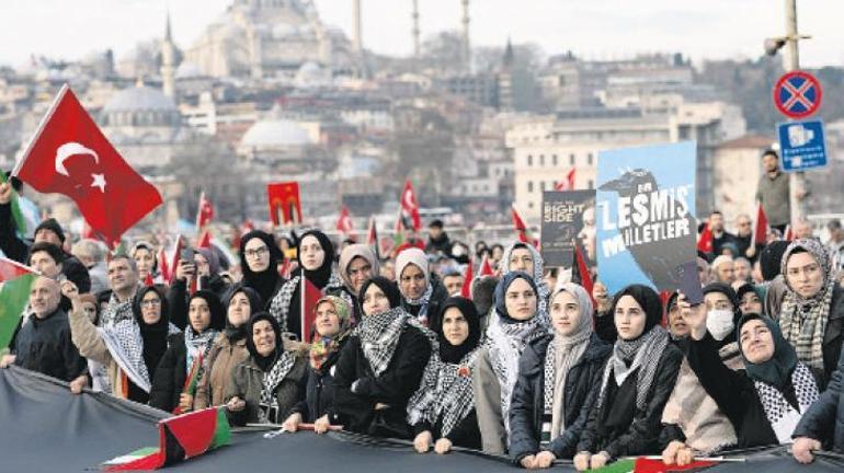 Şehitler ve Gazze için tek yürek