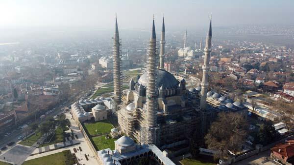 Restorasyondaki Selimiye Camisi'nde son durum