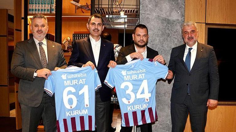 Murat Kurum, Trabzonspor Başkanı Ertuğrul Doğan'ı ziyaret etti