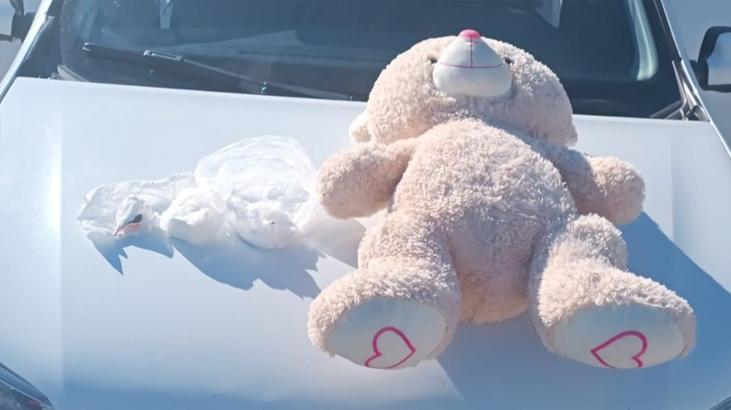 Uşak’ta oyuncak ayı içinden çıkanlar şoke etti! Polis bile şaşırdı