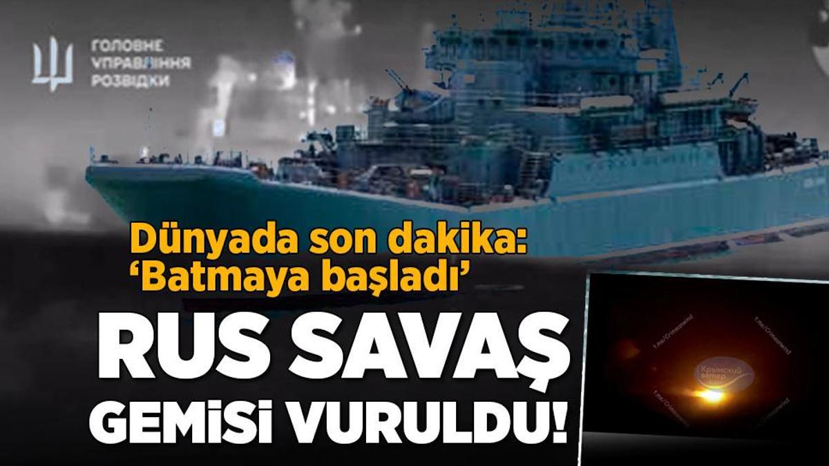 Dünyada son dakika… Rus çıkarma gemisine USV saldırısı