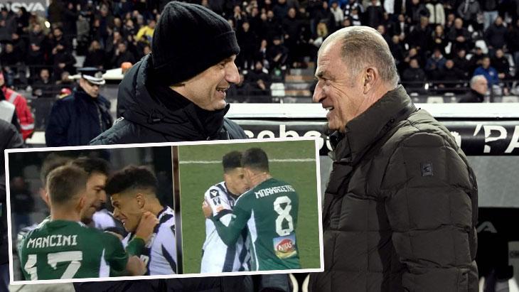 Dev randevuda Terim avantajı kaptı! Bakasetas çıldırdı, rakibinin boğazını sıkıp tokat attı