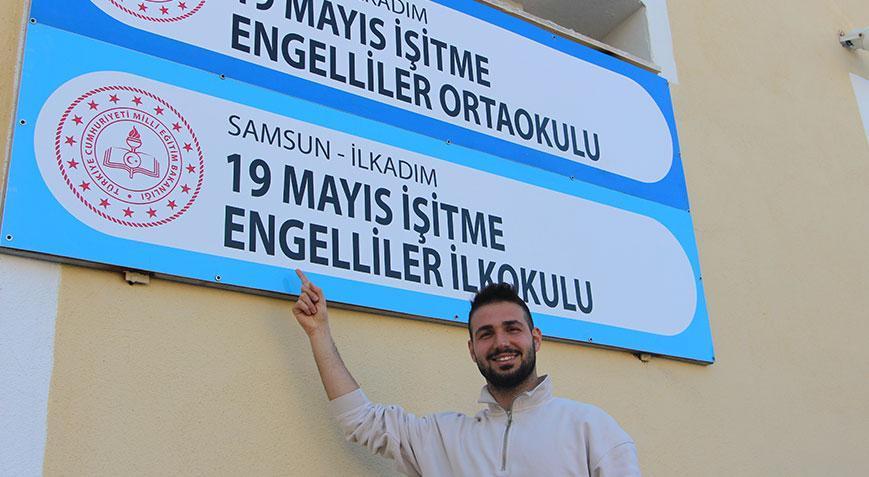 İşitme engelli İsmail, mezun olduğu okula öğretmen oldu