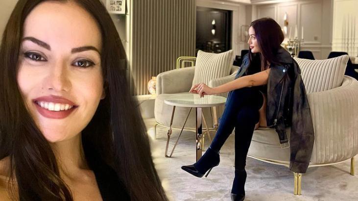 Fahriye Evcen lüks villasında pozlarını paylaştı