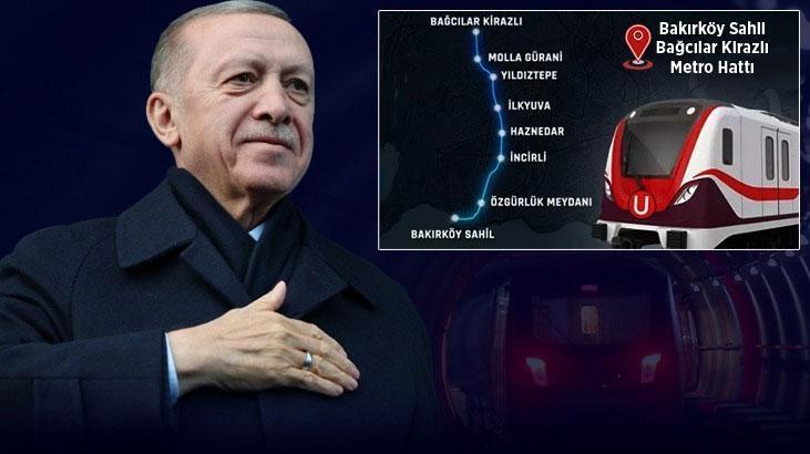 Son dakika! Bakırköy-Bağcılar Kirazlı Metro Hattı açılıyor! Erdoğan’dan önemli açıklamalar