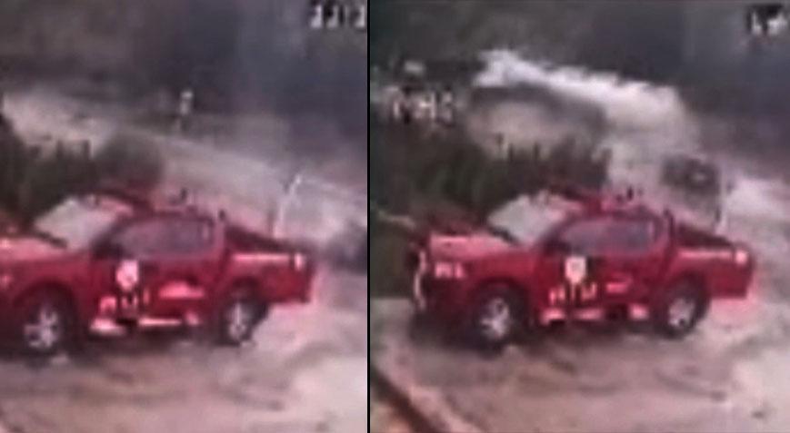 Öğretmenin yaralandığı feci kaza kameraya yansıdı