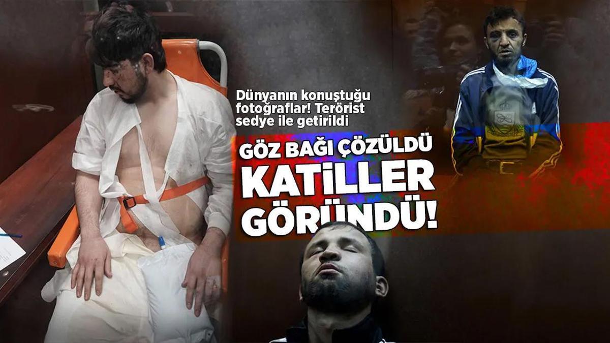 Moskova’daki konser salonu saldırısında son dakika… Dünyanın konuştuğu fotoğraflar! Terörist sedye ile getirildi