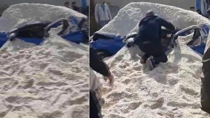 Başakşehir’de feci kaza! Tuz dolan otomobilde can pazarı