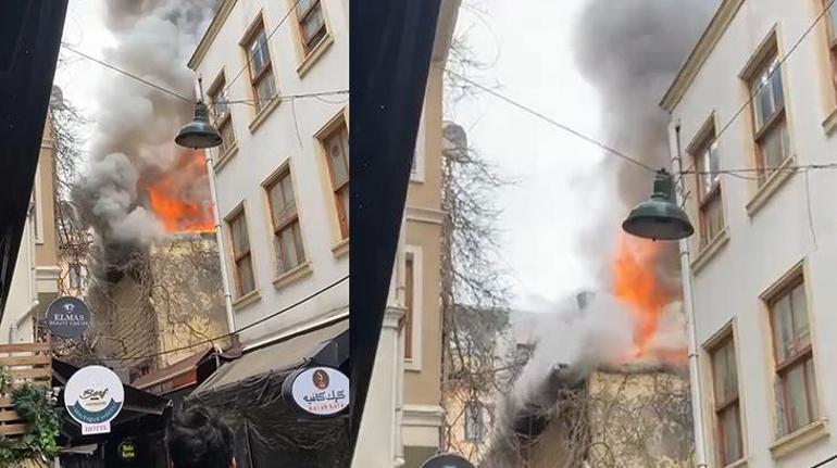 Boğaz'da korkutan yangın! Ortaköy Camii'sine sadece 50 metre uzaklıkta