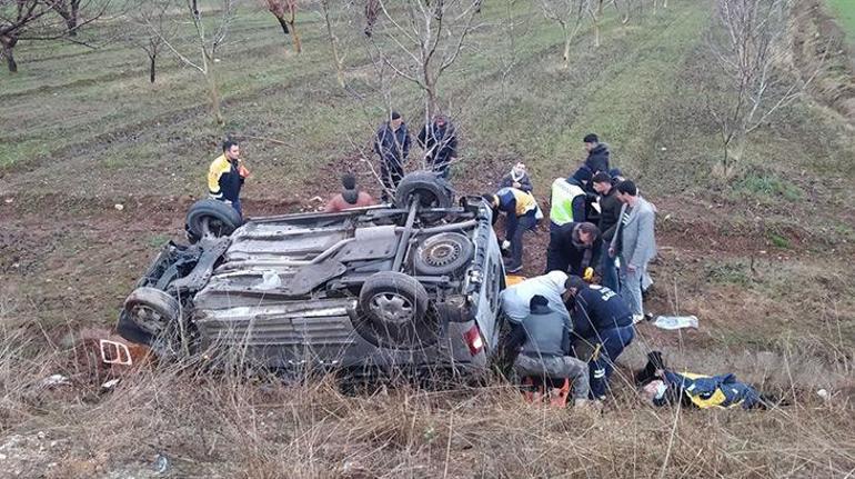 Malatya'da araç devrildi, 8 kişi yaralandı