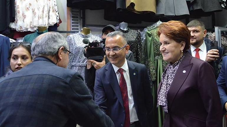 Meral Akşener Aksaray'da esnaf ziyaretinde bulundu