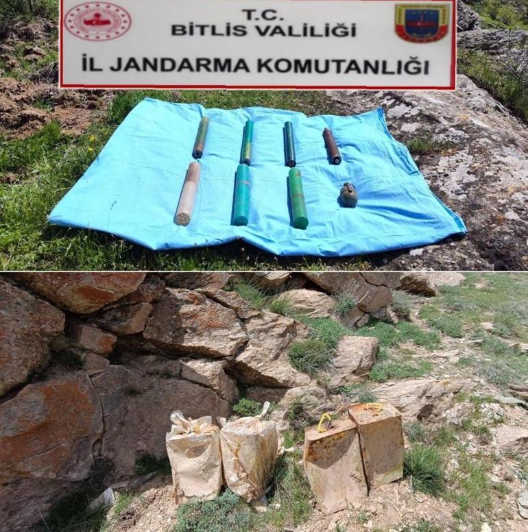 Bitlis'te terör örgütüne ait patlayıcılar ele geçirildi