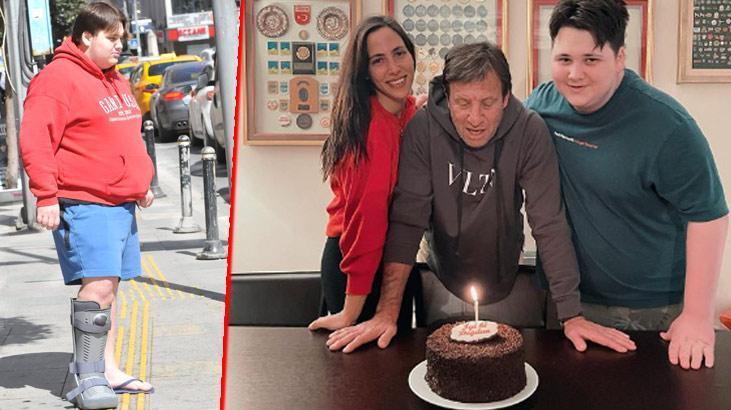 Hüseyin Kaya Çilingiroğlu’nun ayağındaki atel dikkat çekti