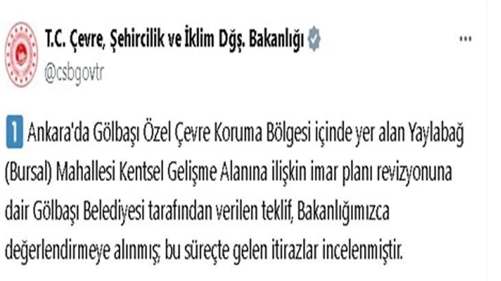 Bakanlıktan açıklama geldi: ‘Nazım ve Uygulama İmar Planı Revizyonu’ kesinleştirilmeden iptal edilmiştir