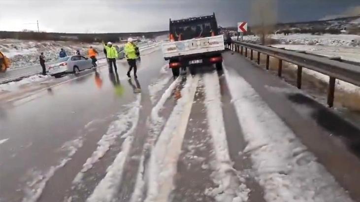 Kayseri’de şiddetli dolu yağışı kazalara neden oldu