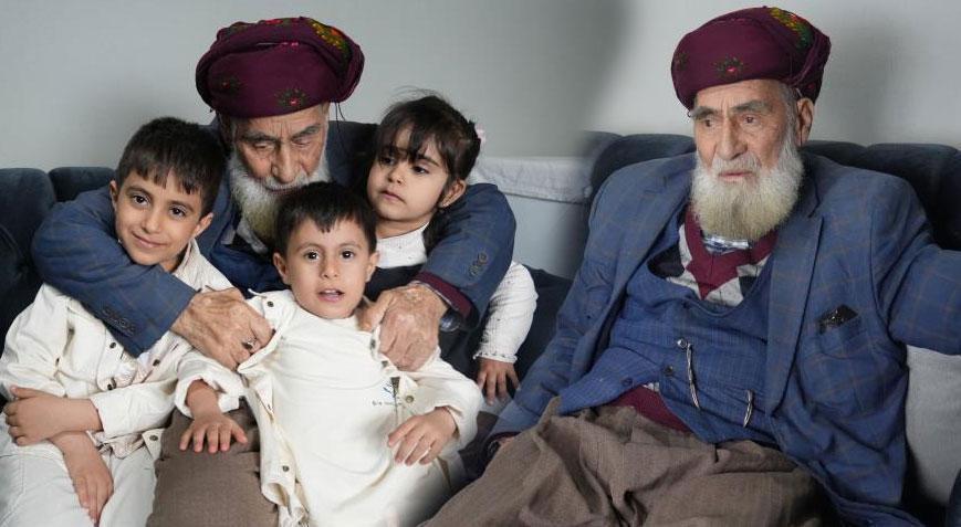 Asırlık dede 200’üncü bayramını torunları ile kutladı