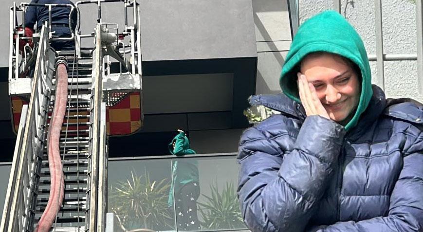 İstanbul’da ilginç anlar! Genç kız balkonda mahsur kaldı dakikalar sonra kurtarıldı