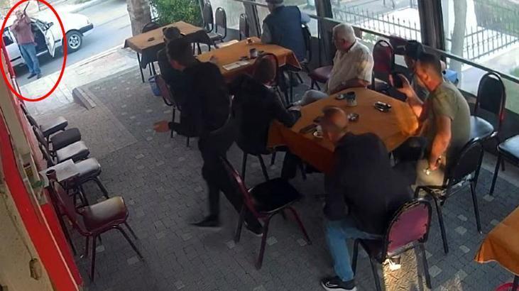 Kahvehaneye geldi ve kurşun yağdırdı! Saldırı anı böyle kaydedildi