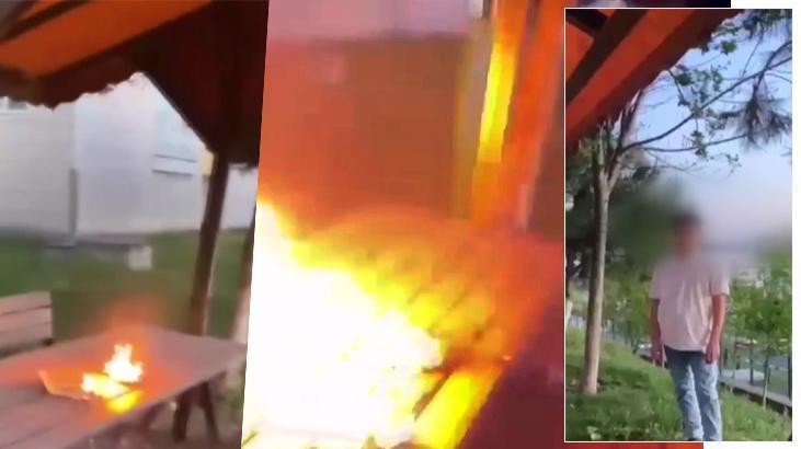 Ateşe attıkları çakmak yüzünde patladı!