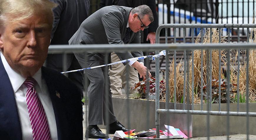 Trump’ın davasının görüldüğü binanın önünde korkunç olay! Kendini yaktı