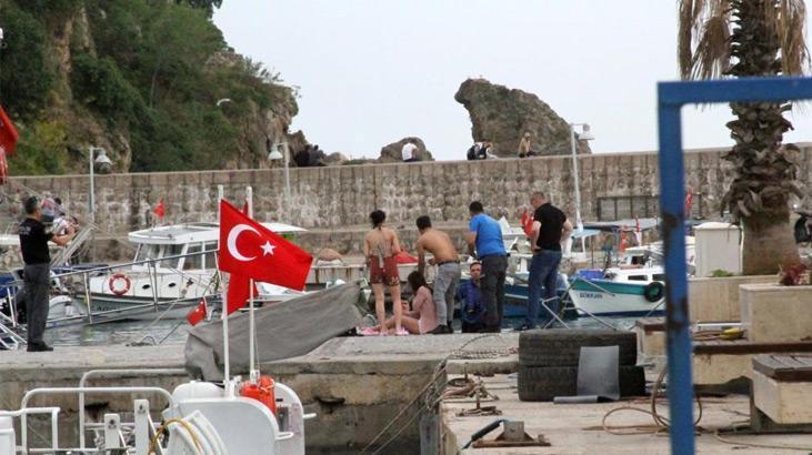 Antalya’da genç kız falezlerde mahsur kaldı