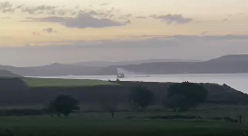 Çanakkale Boğazı’nda kuru yük gemisinde yangın
