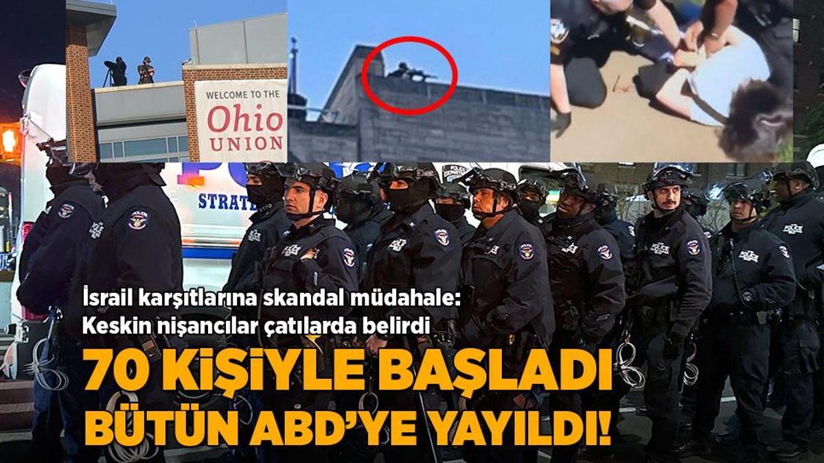 70 kişiyle başladı, bütün ABD’ye yayıldı! İsrail karşıtı öğrenci ve profesörlere plastik mermi sıktılar, keskin nişancılar çatılarda belirdi