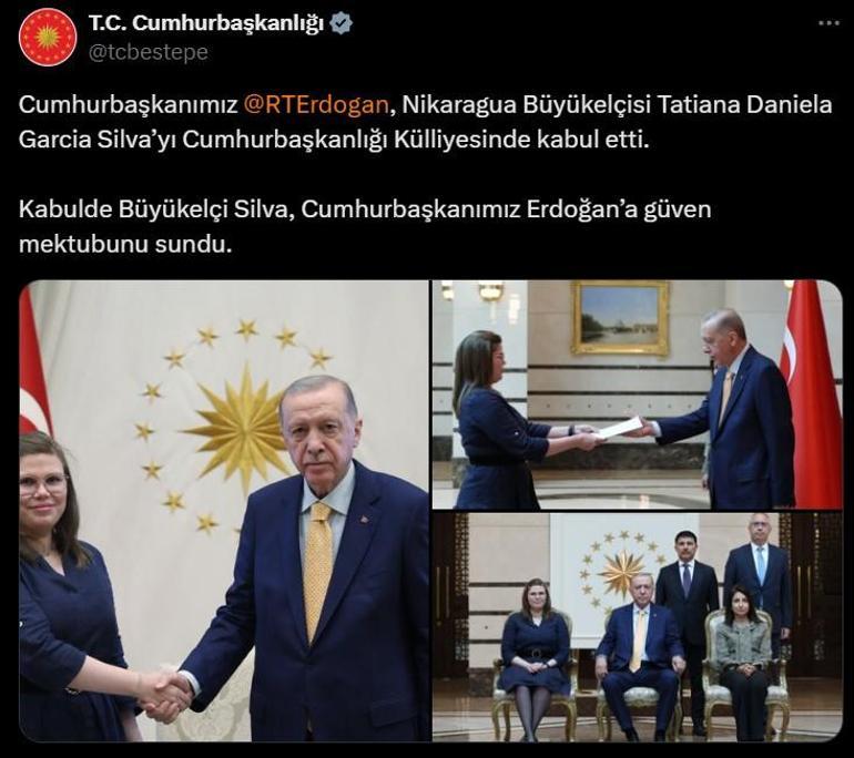 Erdoğan'a Ruanda ve Nikaragua elçilerinden güven mektubu