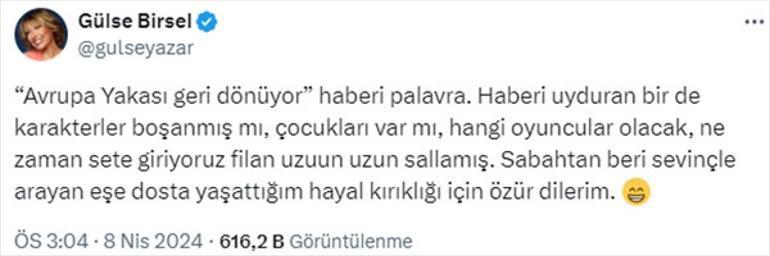 Gülse Birsel'den 'Avrupa Yakası' ve 'Yalan Dünya' uyarısı!