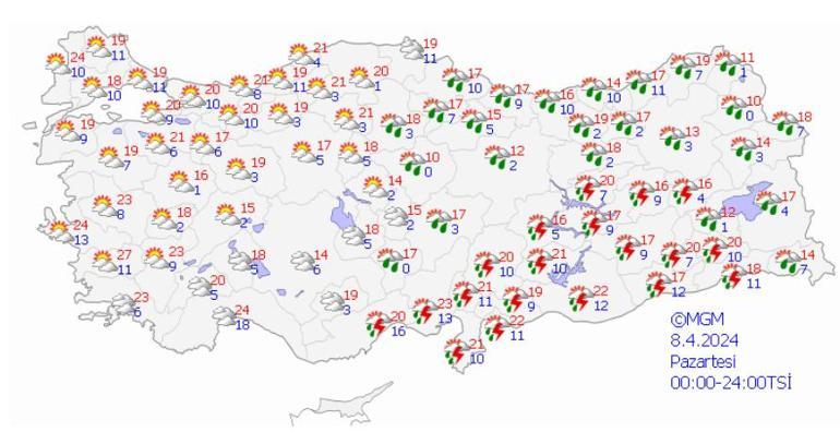 Meteoroloji hava durumu raporunu paylaştı: Pazar gününe dikkat! Havalar değişecek