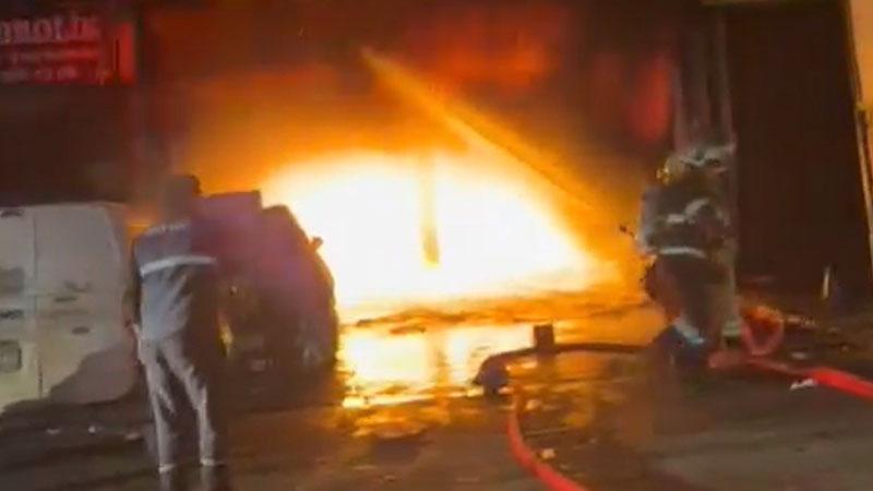 Yenişehir’de Oto Tamir Dükkanında Yangın: 4 Çalışan Kurtarıldı, Hasar Oluştu