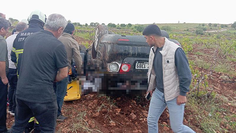 MARDİN’DE OTOMOBİL TAKLA ATTI: 1 ÖLÜ, 2 YARALI