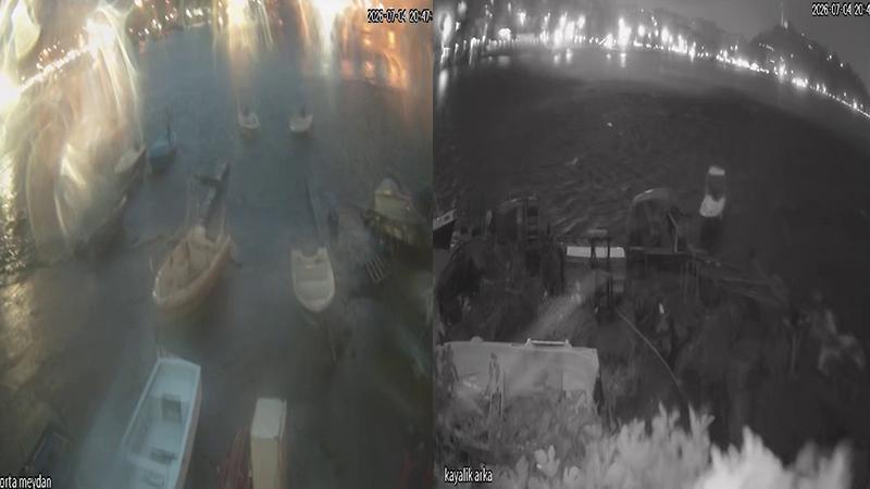 Şiddetli sağanak ve hortum ilçeyi vurdu: Tekneler savruldu