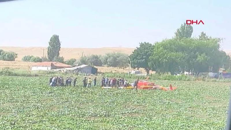 Temelli’de Helikopter Kazası: R-44 Eğitim Helikopterindeki 2 Kişi Yaralandı
