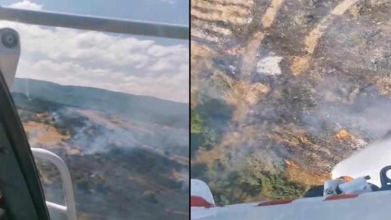 Bilecik’te tarım arazisindeki yangın ormana sıçramadan söndürüldü