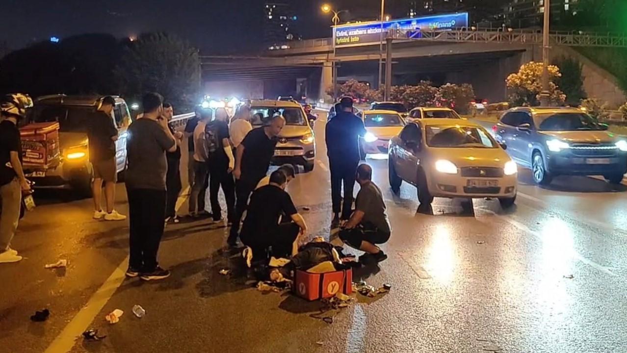 TEM Bağlantı Yolunda Motosiklet Kazası: 2 Yaralı