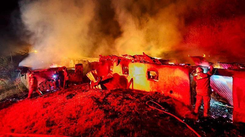 Bolu’da ahır yangını: Büyükbaş hayvanlar son anda kurtarıldı