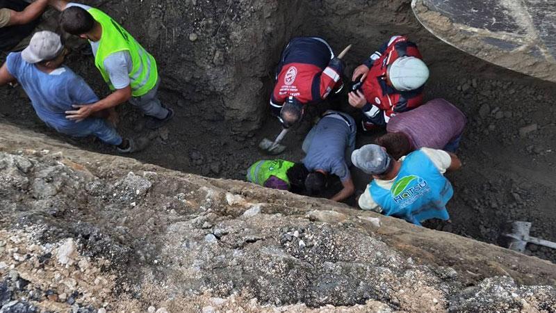 Hatay’da altyapı çalışmasında göçük: İşçi kurtarıldı