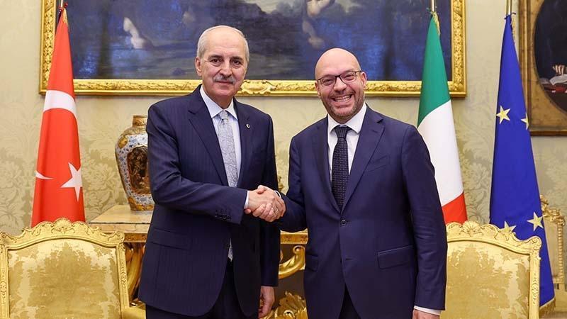 Kurtulmuş, Roma’da İtalya ve Moldova meclis başkanlarıyla görüştü